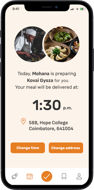 delivery screen